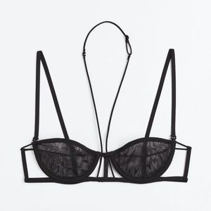 H&M Non Padded Underwire Mesh Bra size 12